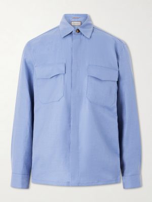 Wool and Linen-Blend Twill Shirt Wool and Linen-Blend Twill Shirt
