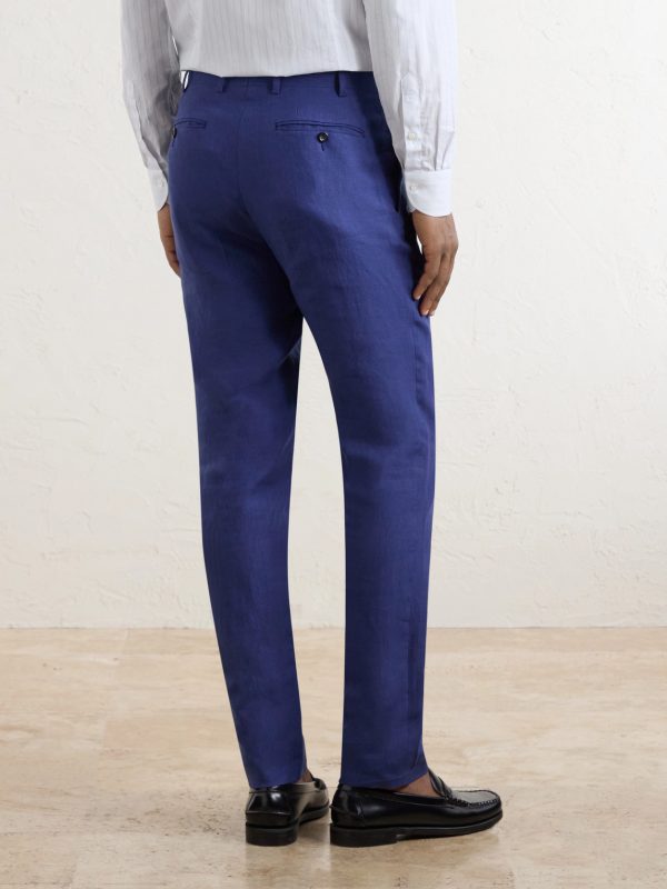 Straight-Leg Linen Suit Trousers - BK