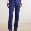 Straight-Leg Linen Suit Trousers - FR