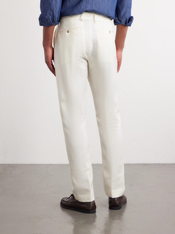 Straight-Leg Wool and Linen-Blend Twill Suit Trousers - BK
