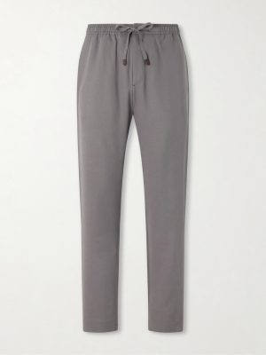 Straight-Leg Lyocell Drawstring Trousers Straight-Leg Lyocell Drawstring Trousers