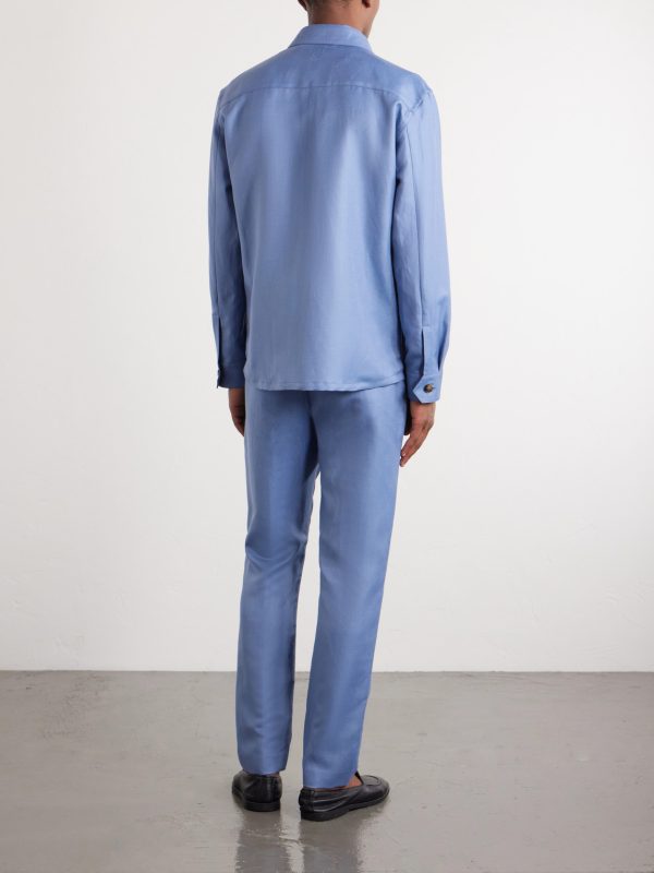 Straight-Leg Wool and Linen-Blend Twill Suit Trousers - BK Straight-Leg Wool and Linen-Blend Twill Suit Trousers - BK