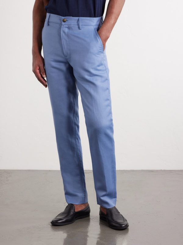 Straight-Leg Wool and Linen-Blend Twill Suit Trousers - FR Straight-Leg Wool and Linen-Blend Twill Suit Trousers - FR