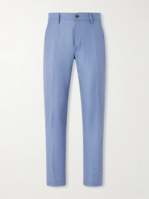 Straight-Leg Wool and Linen-Blend Twill Suit Trousers Straight-Leg Wool and Linen-Blend Twill Suit Trousers