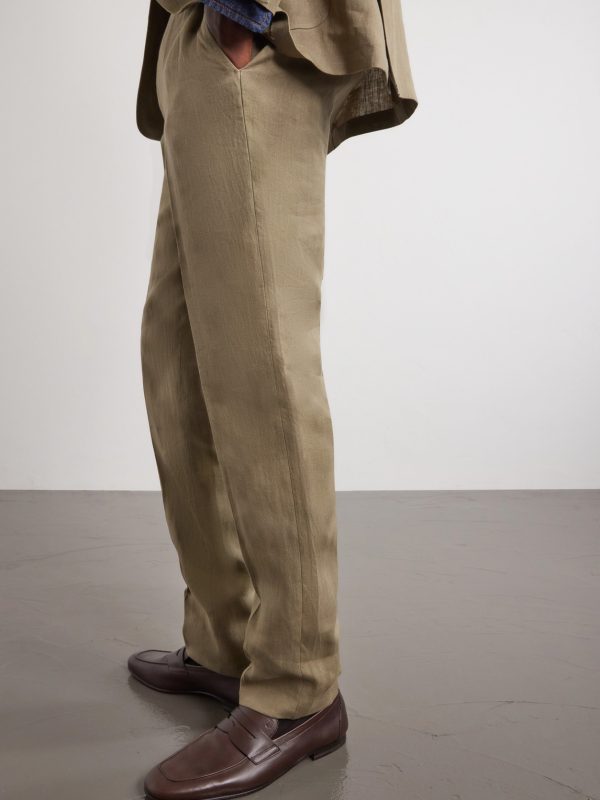 Straight-Leg Linen Suit Trousers - CU Straight-Leg Linen Suit Trousers - CU