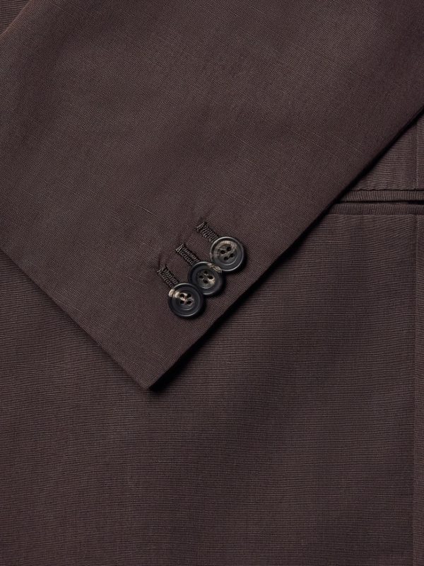 Cotton and Linen-Blend Suit Jacket - E1 Cotton and Linen-Blend Suit Jacket - E1