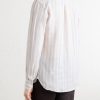 Button-Down Collar Striped Linen Shirt - BK Button-Down Collar Striped Linen Shirt - BK