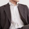 Button-Down Collar Striped Linen Shirt - CU Button-Down Collar Striped Linen Shirt - CU