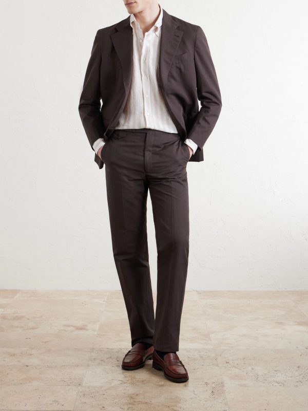 Button-Down Collar Striped Linen Shirt - OU Button-Down Collar Striped Linen Shirt - OU
