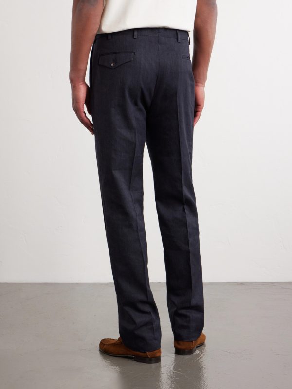 Waverly Straight-Leg Cotton and Linen-Blend Twill Suit Trousers - BK Waverly Straight-Leg Cotton and Linen-Blend Twill Suit Trousers - BK