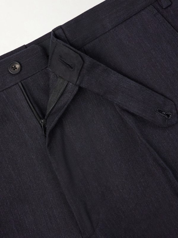 Waverly Straight-Leg Cotton and Linen-Blend Twill Suit Trousers - E1 Waverly Straight-Leg Cotton and Linen-Blend Twill Suit Trousers - E1