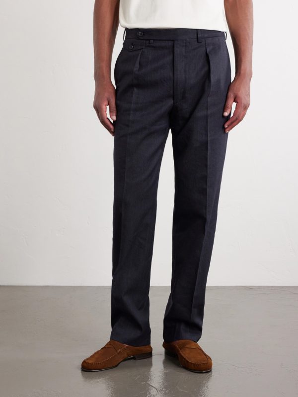 Waverly Straight-Leg Cotton and Linen-Blend Twill Suit Trousers - FR Waverly Straight-Leg Cotton and Linen-Blend Twill Suit Trousers - FR