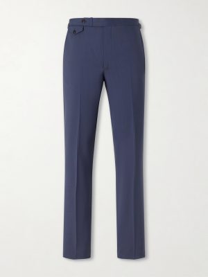 Waverly Straight-Leg Wool Twill Suit Trousers
