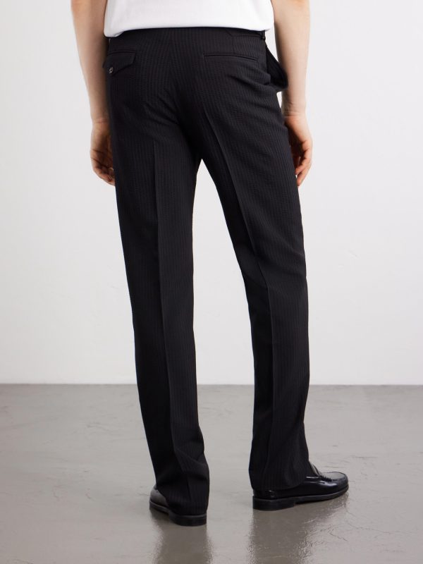 Waverly Straight-Leg Wool Seersucker Suit Trousers - BK Waverly Straight-Leg Wool Seersucker Suit Trousers - BK