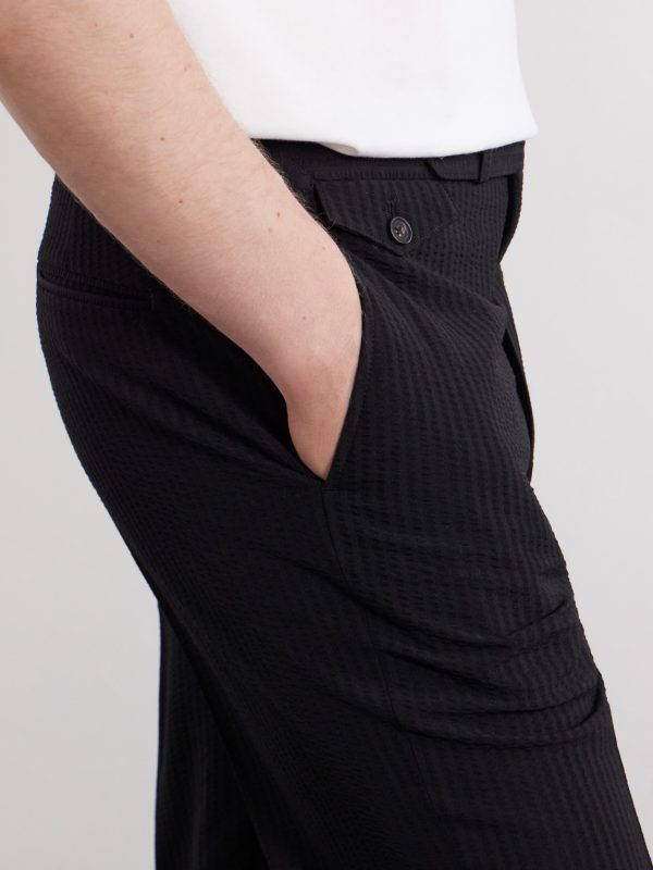 Waverly Straight-Leg Wool Seersucker Suit Trousers - CU Waverly Straight-Leg Wool Seersucker Suit Trousers - CU