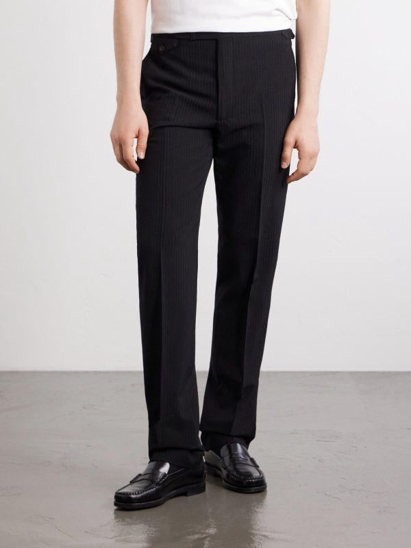 Waverly Straight-Leg Wool Seersucker Suit Trousers - FR Waverly Straight-Leg Wool Seersucker Suit Trousers - FR