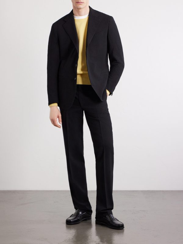 Waverly Straight-Leg Wool Seersucker Suit Trousers - OU Waverly Straight-Leg Wool Seersucker Suit Trousers - OU