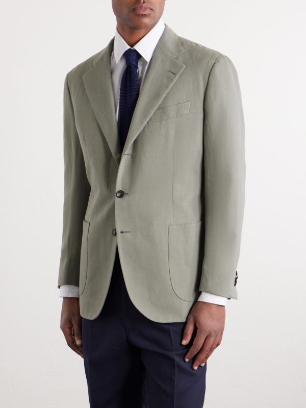 Waverly Cotton and Linen-Blend Blazer - FR Waverly Cotton and Linen-Blend Blazer - FR