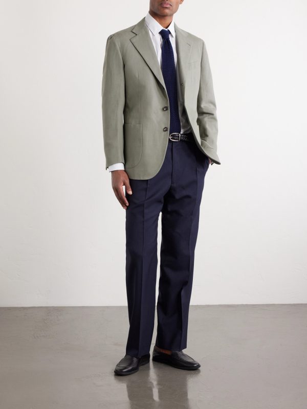 Waverly Cotton and Linen-Blend Blazer - OU Waverly Cotton and Linen-Blend Blazer - OU