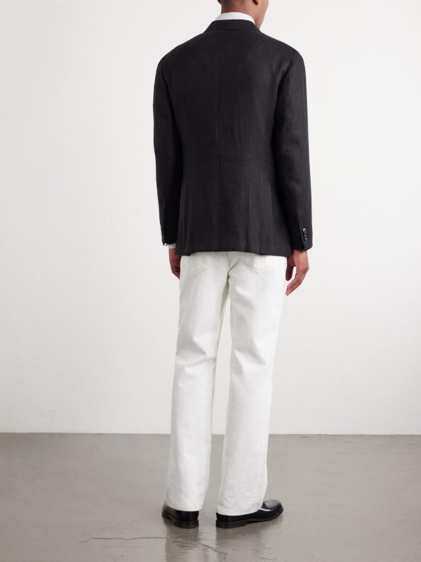 Waverly Double-Breasted Linen Blazer - BK Waverly Double-Breasted Linen Blazer - BK