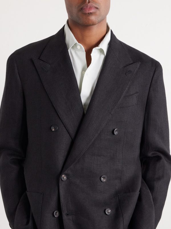 Waverly Double-Breasted Linen Blazer - CU Waverly Double-Breasted Linen Blazer - CU