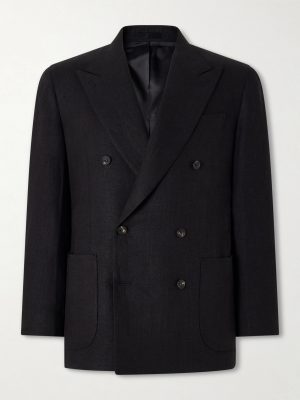 Waverly Double-Breasted Linen Blazer
