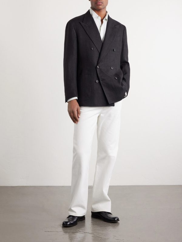 Waverly Double-Breasted Linen Blazer - OU Waverly Double-Breasted Linen Blazer - OU