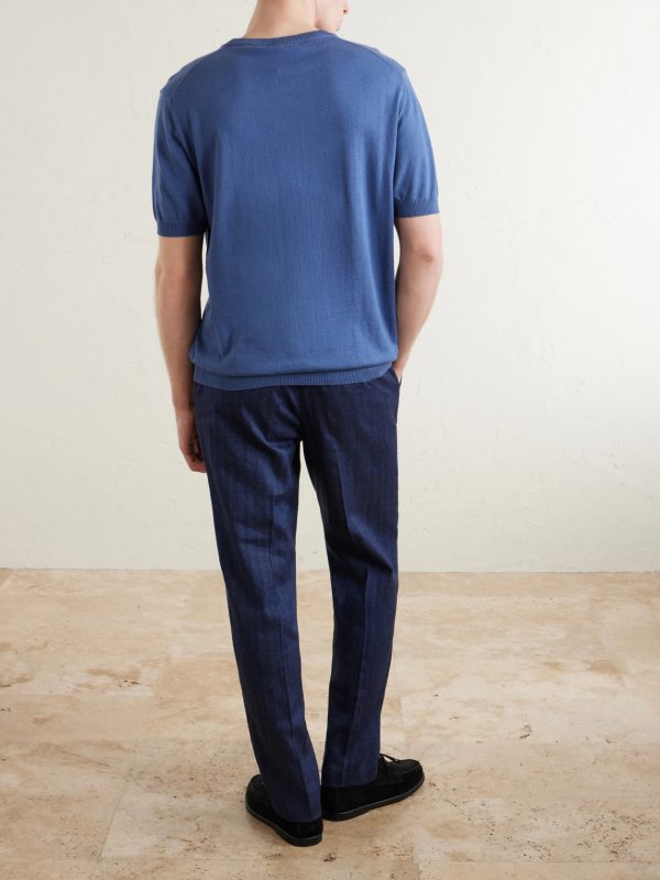 Knitted Cotton T-Shirt - BK