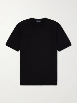 Knitted Linen and Cotton-Blend T-Shirt Knitted Linen and Cotton-Blend T-Shirt