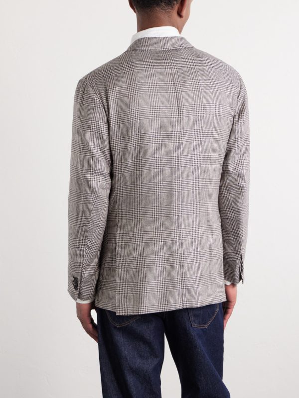 Wavery Prince of Wales Silk Blazer - BK Wavery Prince of Wales Silk Blazer - BK