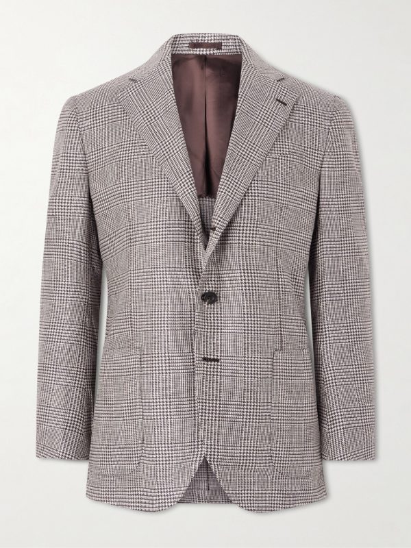 Wavery Prince of Wales Silk Blazer Wavery Prince of Wales Silk Blazer