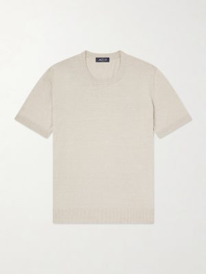 Knitted Linen and Cotton-Blend T-Shirt Knitted Linen and Cotton-Blend T-Shirt
