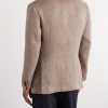 Herrinbone Linen Blazer - BK Herrinbone Linen Blazer - BK