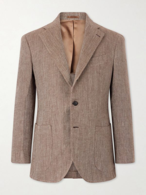 Herrinbone Linen Blazer Herrinbone Linen Blazer