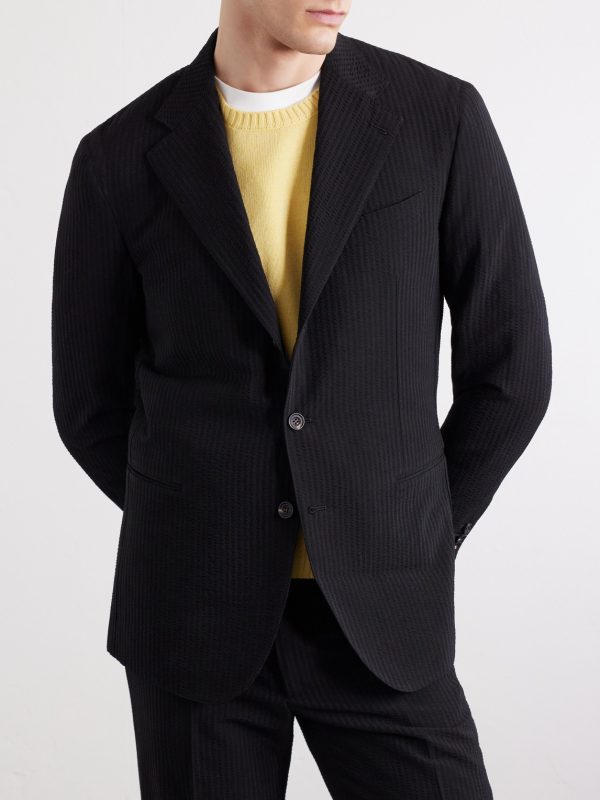Seersucker Virgin Wool Suit Jacket - FR Seersucker Virgin Wool Suit Jacket - FR