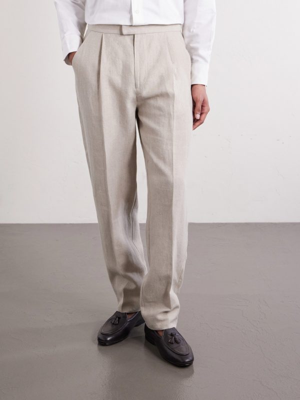 Cooper Slim-Fit Linen Suit Trousers - FR