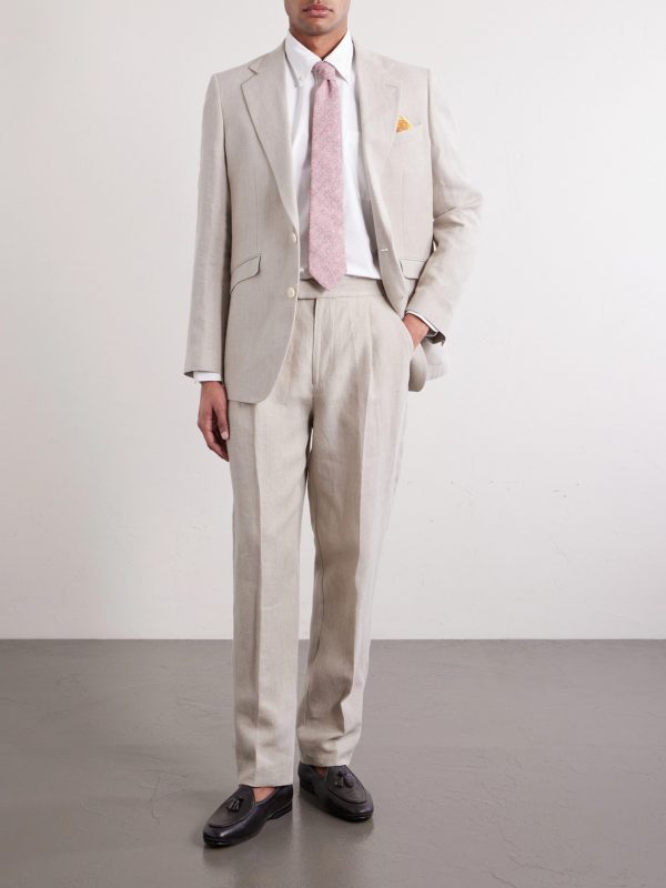 Cooper Slim-Fit Linen Suit Trousers - OU