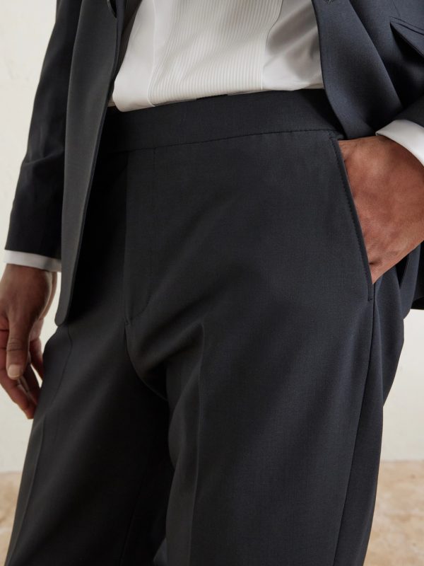 Dalton Slim-Fit Straight-Leg Stretch-Wool Tuxedo Trousers - CU