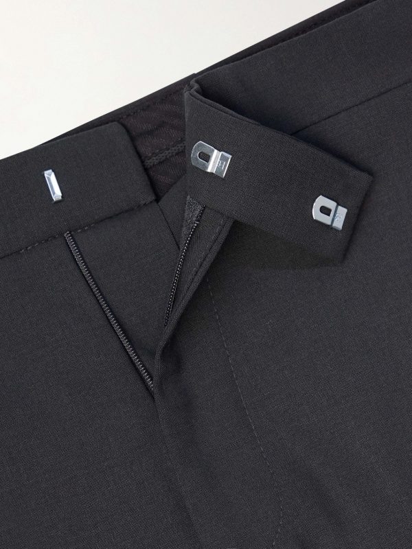 Dalton Slim-Fit Straight-Leg Stretch-Wool Tuxedo Trousers - E1