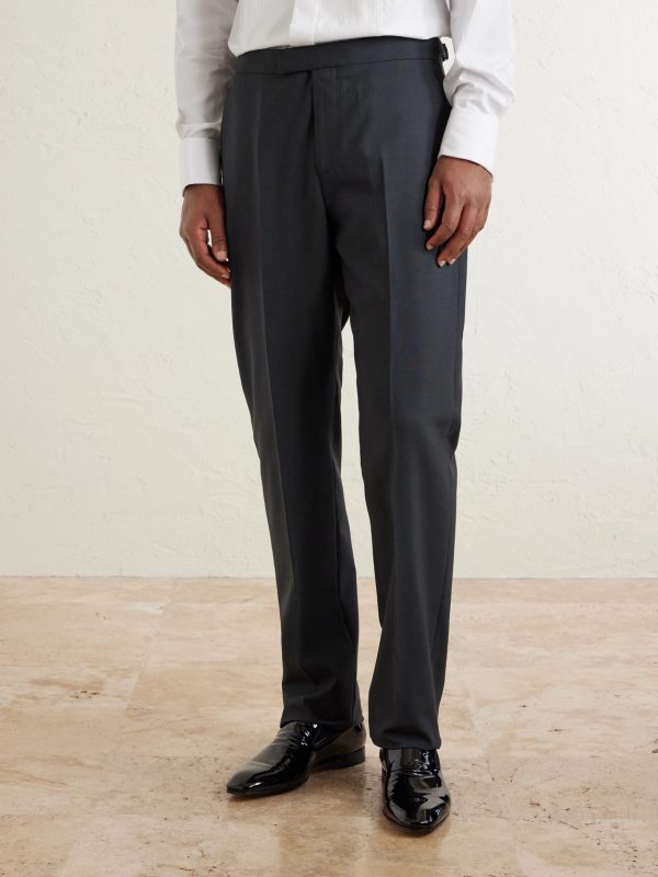 Dalton Slim-Fit Straight-Leg Stretch-Wool Tuxedo Trousers - FR