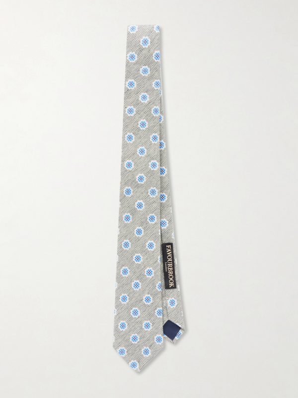 Selworthy 8cm Cotton and Silk-Blend Jacquard Tie Selworthy 8cm Cotton and Silk-Blend Jacquard Tie