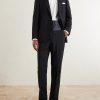 Straight-Leg Wool-Blend Tuxedo Trousers - OU Straight-Leg Wool-Blend Tuxedo Trousers - OU