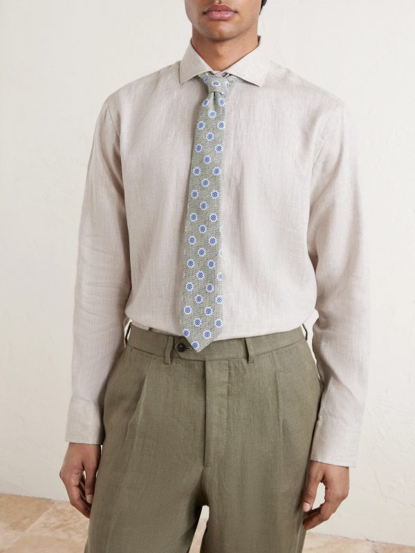 Bridford Cutaway-Collar Linen Shirt - FR