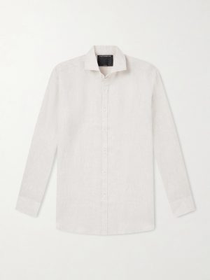 Bridford Cutaway-Collar Linen Shirt Bridford Cutaway-Collar Linen Shirt