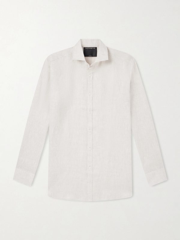 Bridford Cutaway-Collar Linen Shirt