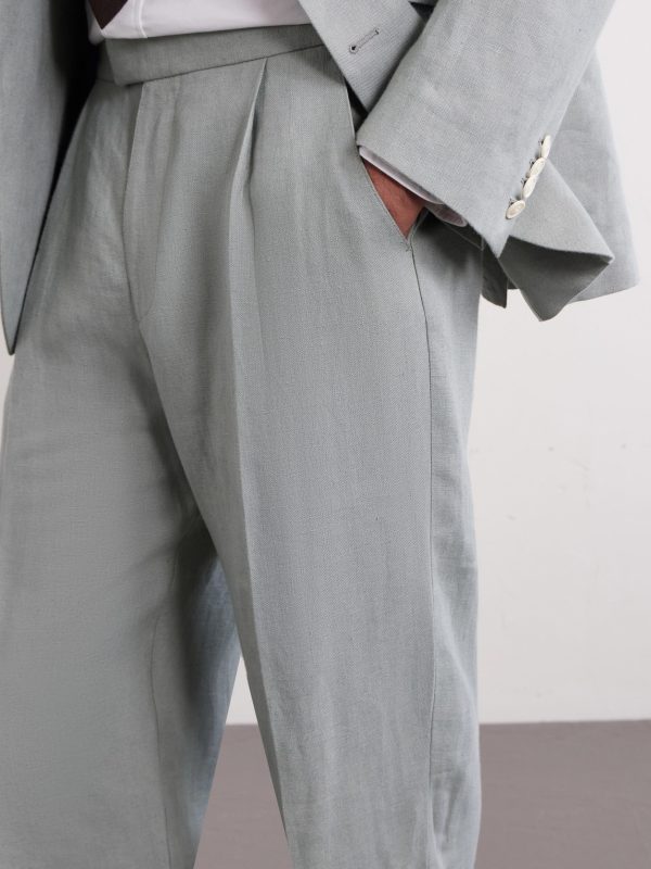 Cooper Slim-Fit Linen Suit Trousers - CU