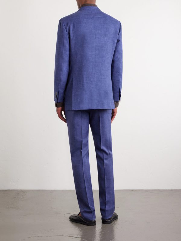 Tapered Wool, Silk and Linen-Blend Suit Trousers - BK