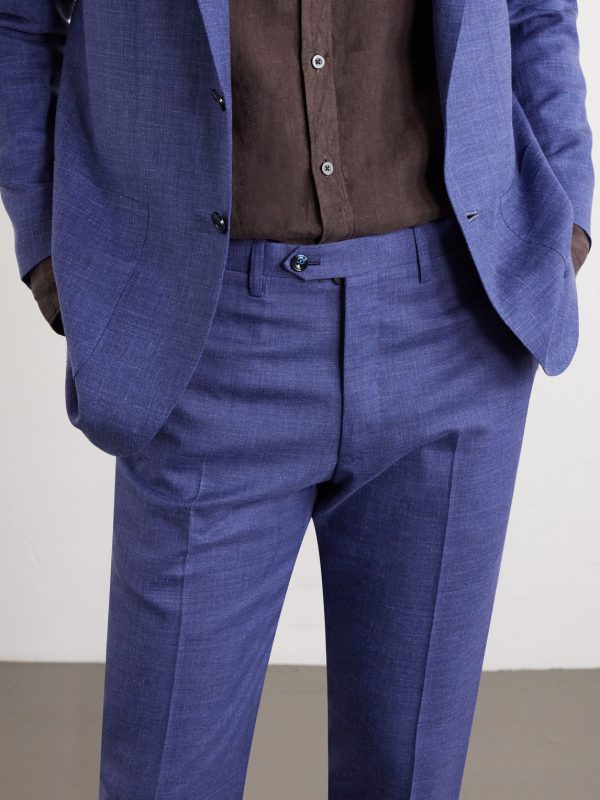 Tapered Wool, Silk and Linen-Blend Suit Trousers - CU