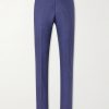 Tapered Wool, Silk and Linen-Blend Suit Trousers