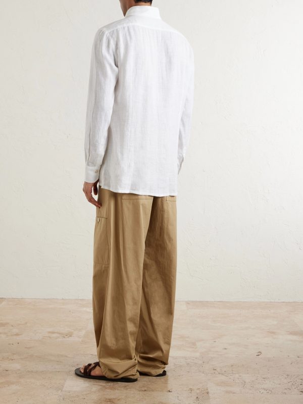 Straight Cut Linen Shirt - BK